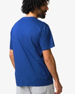 heren T-shirt regular fit felblauw