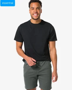 heren T-shirt regular fit zwart