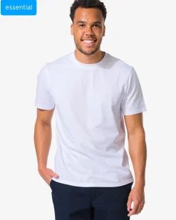 heren T-shirt regular fit wit