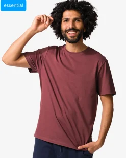heren T-shirt regular fit middenrood