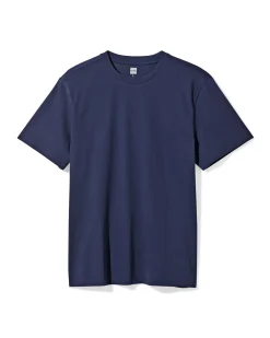 heren T-shirt regular fit donkerblauw