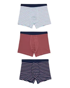 herenboxer retro - 3 stuks donkerblauw