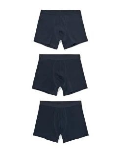 herenboxers - 3 stuks donkerblauw