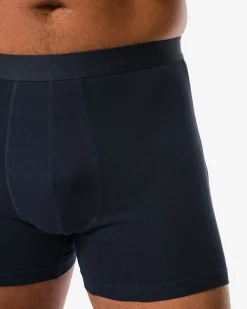 herenboxers - 3 stuks donkerblauw
