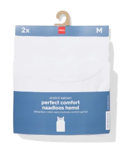 herenhemden perfect comfort naadloos - 2 stuks wit