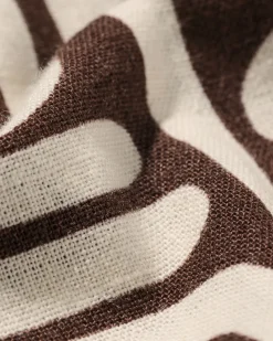 herenoverhemd Lenny print donkerbruin