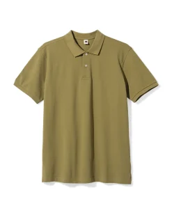 herenpolo Denton regular fit piqué middengroen