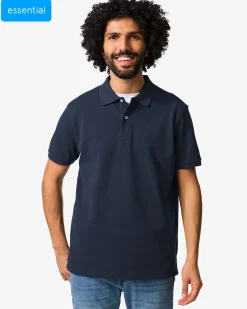 herenpolo Denton regular fit donkerblauw