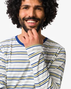 herenpyjama Jonas jersey retro gebroken wit