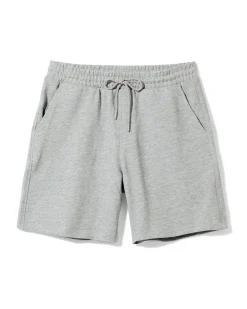 herenshort regular fit sweatstof grijsmelange