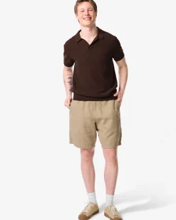 herenshort Wes regular fit beige
