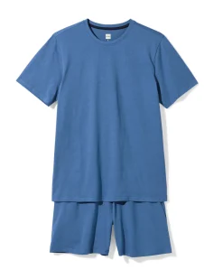 herenshortama Jaap jersey middenblauw