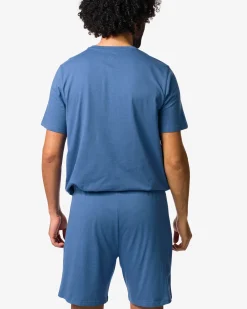 herenshortama Jaap jersey middenblauw