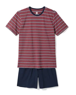 herenshortama Jaap jersey retro donkerblauw