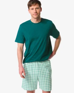 herenshortama Philip jersey ruiten middengroen