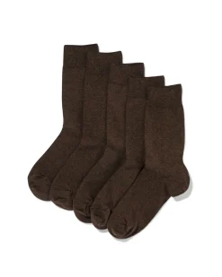 herensokken - 5 paar bruin