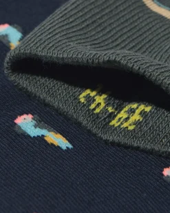 herensokken dieren - 5 paar donkerblauw
