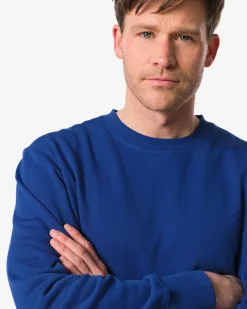 herentrui Daryl regular fit sweatstof felblauw