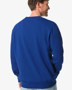 herentrui Daryl regular fit sweatstof felblauw