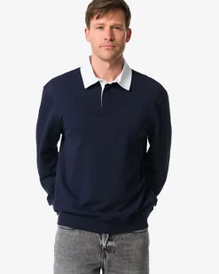 herentrui Sammy sweatstof donkerblauw