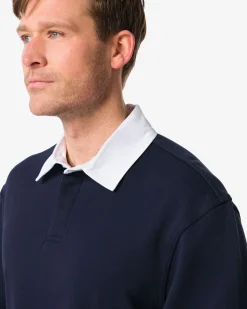 herentrui Sammy sweatstof donkerblauw
