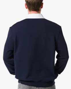herentrui Sammy sweatstof donkerblauw