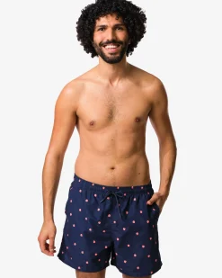 herenzwembroek Pieter schelpjes donkerblauw