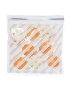 hersluitbare zakjes 3L drukstrips en standbodem - 15 stuks