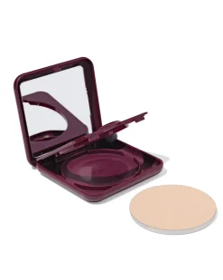 hervulbaar poederdoosje voor mattifying of bronzer poeder donkerrood