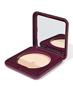 hervulbaar poederdoosje voor mattifying of bronzer poeder donkerrood