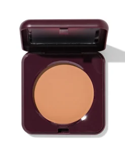 hervulbaar poederdoosje voor mattifying of bronzer poeder donkerrood