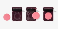hervulbaar poederdoosje voor blush of highlighter donkerrood