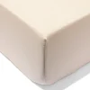 hoeslaken 160x200cm hotel katoen percal beige