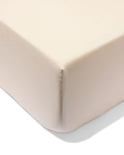 hoeslaken 160x200cm hotel katoen percal beige