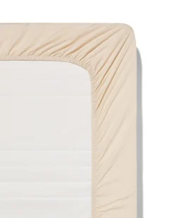 hoeslaken 160x200cm hotel katoen percal beige