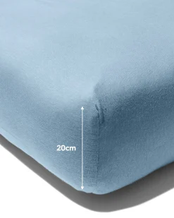 hoeslaken 70x150cm jersey blauw