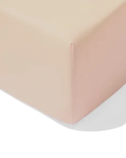 hoeslaken 80x200cm zacht katoen beige