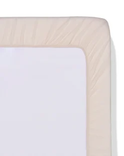 hoeslaken 160x200cm zacht katoen beige