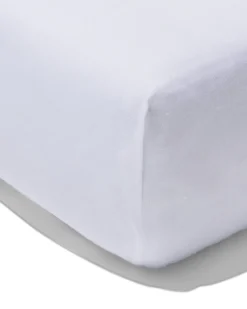 hoeslaken 90x220cm zacht katoen wit