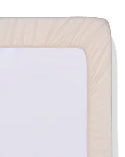 hoeslaken 90x200cm zacht katoen beige