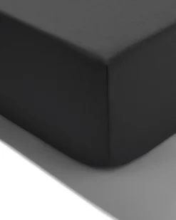 hoeslaken 90x220cm zacht katoen donkergrijs