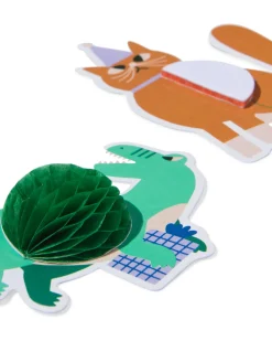 honeycomb stickers feestbeesten - 8 stuks