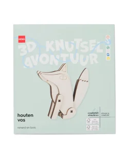 houten 3D bouwplaat vos