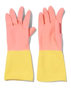 huishoudhandschoenen latex roze M (7-7.5)
