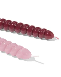 huishoudkaarsen ⌀2.2x25cm draai roze - 4 stuks