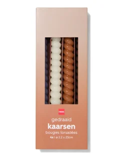 huishoudkaarsen ⌀2.2x25cm draai blauw - 4 stuks
