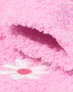 huissokken maat 36-41 fluffy bloem lichtroze