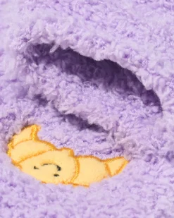 huissokken maat 36-41 fluffy croissant lila