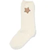 huissokken maat 36-41 fluffy ster crème