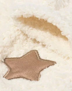 huissokken maat 36-41 fluffy ster crème